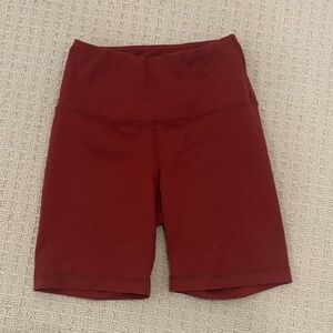 90 Degree By Reflex Women's Burgundy Bike Shorts